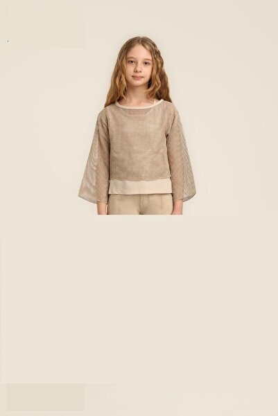 TİJK Kız Çocuk Askılı Fileli 2li Bluz