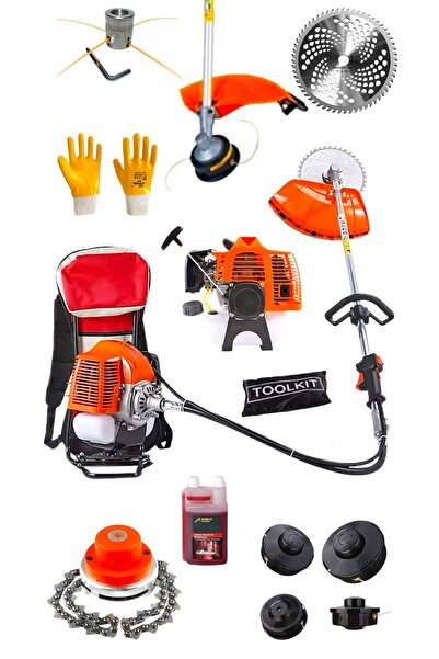 STANVOLT Sırt Tipi Benzinli Ot Çalı Tırpanı Çim Biçme Makinesi TIRPAN FULL SETLİ
