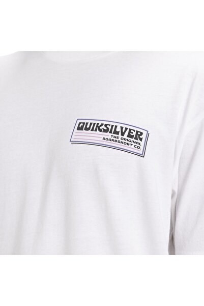 Quiksilver Ανδρικό λευκό μπλουζάκι Palm Square ΑΝΔΡΙΚΟ T-SHIRT EQYZT08095