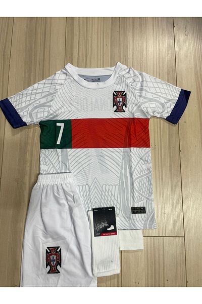 yenteks Portugal National Team White Children's Form Set of 4: Socks + Bracelet