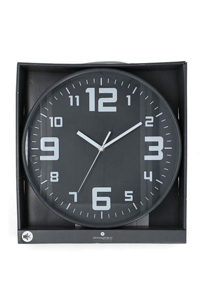 Atmosphera Elian Elegant and Modern Design Round Silent Wall Clock 30cm