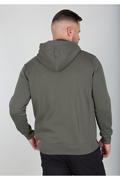 Alpha Industries Ανδρικό πράσινο φούτερ Alpha Industries Basic Zip hoodie Dark Olive