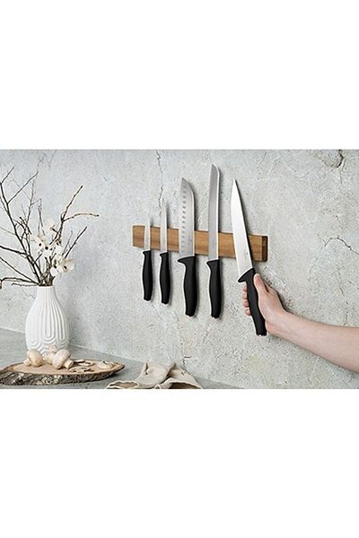 Berlinger Haus Acacia wood magnetic knife set 6 pieces Black Rose