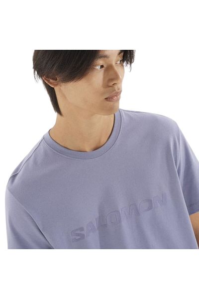 Salomon Big Logo Men's T-Shirt Blue Granite Lc2526800