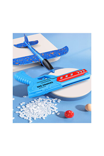 biyeniliklazim Çocuk oyuncak köpük uçak tabancalı uçak tak tetiğe bas oyuncak kırılmaz uçak