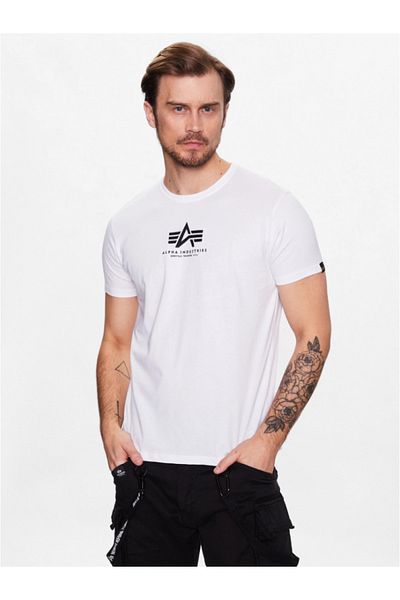 Alpha Industries Ανδρικό λευκό μπλουζάκι Basic Alpha Industries Λευκό