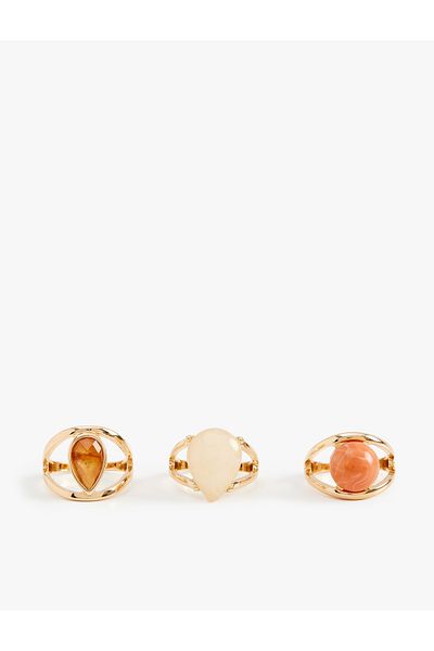 Koton Set of 3 Stone Detailed Rings