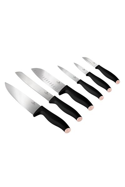 Berlinger Haus Knife set with gift box 7 pieces Black Rose Collection
