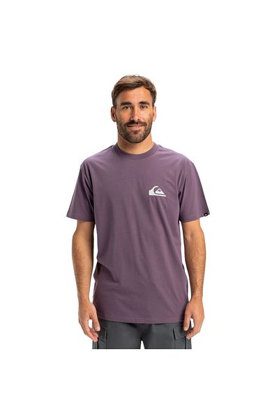 Quiksilver Ανδρικό μπλουζάκι με μωβ casual στυλ Home Mini Logo Eqyzt08042-pqc0