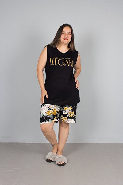 Truva XXL Large Size Women's Clothing Pajama Suit with Shorts