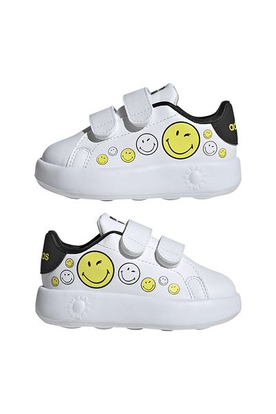adidas Advantage Smiley Cf Unisex Kids White Casual Shoes Unisex Kids Ls Shoes