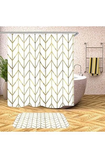 Generic Shower Curtain for Bathroom 178x183CM with 12 PCS Plastic Hooks