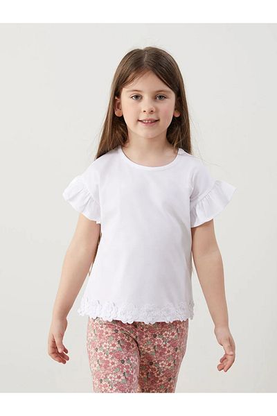 LC Waikiki Детска тениска с къс ръкав и кръгло деколте LCW Kids