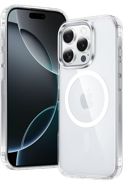AWH iPhone 16 Pro Clear Case: Magnetic, Military-Grade, Shockproof, Anti-Yellowing Protection