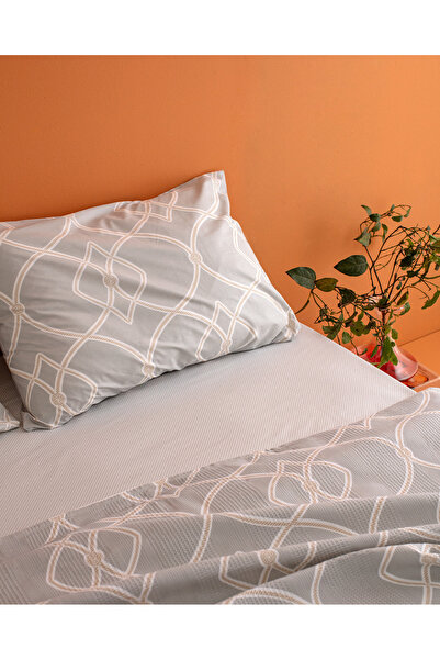 Madame Coco Fonte King Size, 100 % kardiertes Piqué-Set mit Aufdruck, Grau