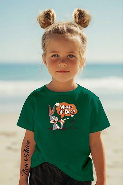 New Shine 1 tricou este un cadou pentru achiziții de 6 și mai sus în coș - Tricou supradimensionat pentru copii cu imprimeu Bugs Bunny