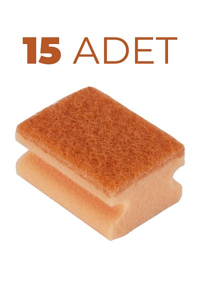 EverKlean 15 Pack Corrugated Orange Economical Nail Protection Dish Sponge