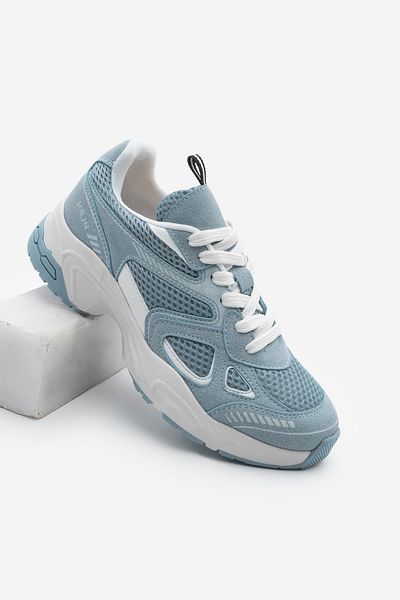 Marjin Damen-Sneaker – Sargen Blau, dicke Sohle und spezielles Mesh-Detail