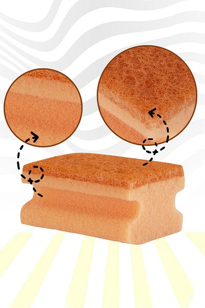 EverKlean 10 Pack Corrugated Orange Economical Nail Protection Dish Sponge
