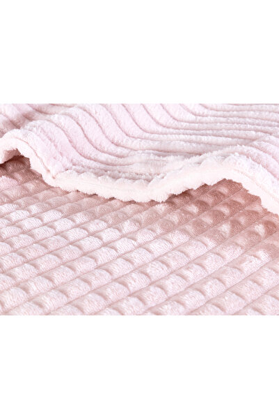 Madame Coco Emile Welsoft Polar Doppelseitige Prägung Einzeldecke - Puder