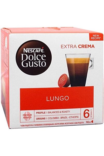 Nescafe Dolce Gusto Lungo Coffee Capsules 16 X 5.6g (89.6G)