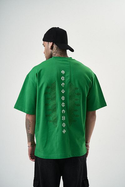 Respire Men's Reflection Embroidered Oversize T-Shirt Benetton