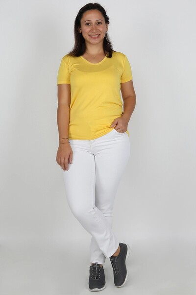 BALİNS Büyük Beden Gabardin Kadın Pantolon Beyaz