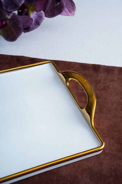 ACAR Arven Rectangular Gold Presentation Tray - 45 cm
