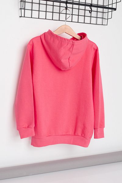 Cansın Mini Hanorac pentru fete cu model cangur roz 3-8 ani - cu buzunar, 5090-11