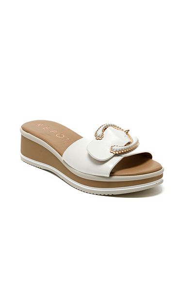 Repo Women / Girls Slippers - 12128-E5 Repo Bianco