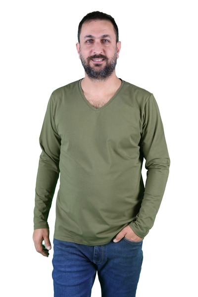 BALİNS Erkek Süprem V Yaka Uzun Kollu Tişört