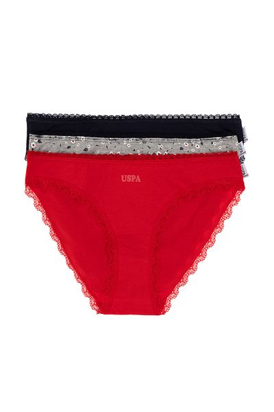 U.S. Polo Assn. ملابس داخلية نسائية حمراء سفلية 50285188 -VR030