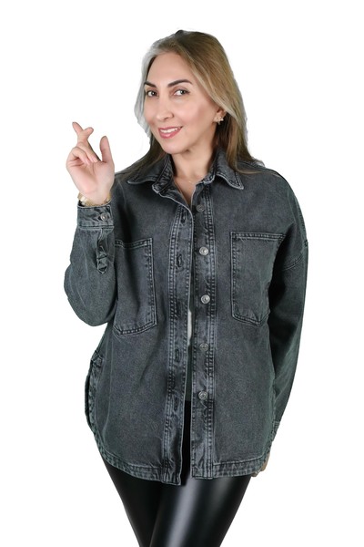 BALİNS Kadın Oversize Kot Ceket 2L/6420