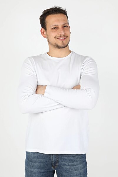 BALİNS Erkek Süprem Bisiklet Yaka Tişört Beyaz