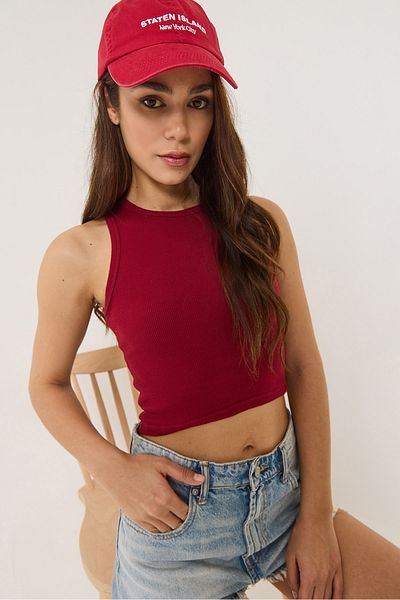 Bianco Lucci Női zsinóros kötőfék nyakú Camisole Basic Crop felső alsóing 60602045