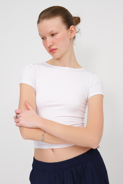 Addax Μπλουζάκι με λαιμόκοψη Basic P0268