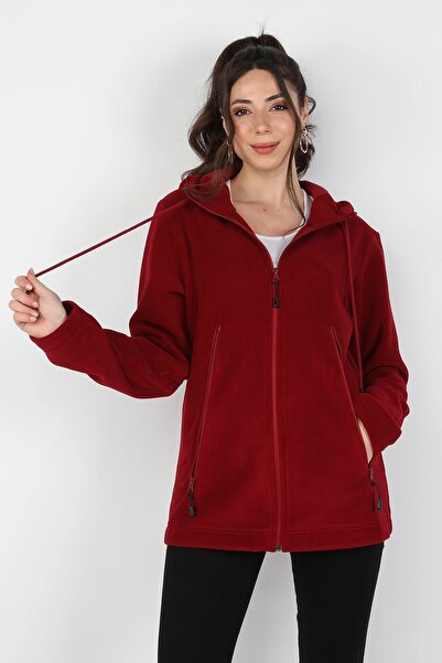 BALİNS Kadın Kapüşonlu Bordo Sweatshirt Bordo