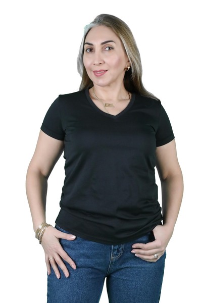 BALİNS Tricou de damă din bumbac cu mânecă scurtă