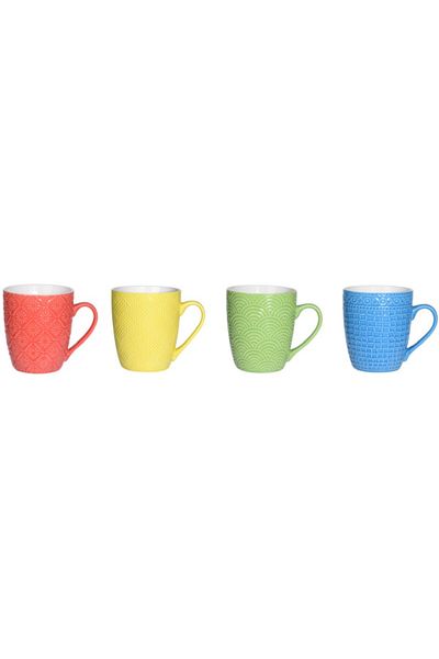 Excellent Houseware Set cani de 4 portelan 380 ml