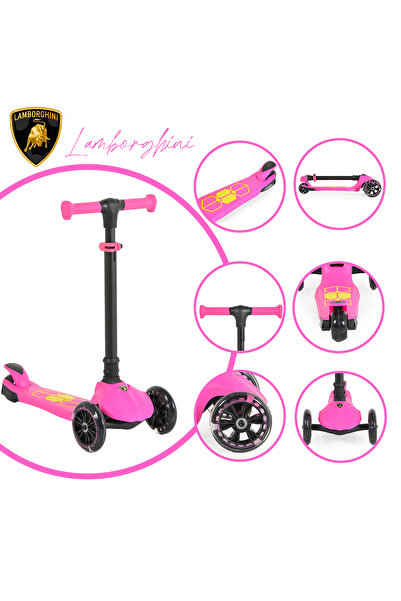 OEM Trotineta pliabila copii 3-5 Ani Lamborghini Basic Roz, reglabil pe inalt...