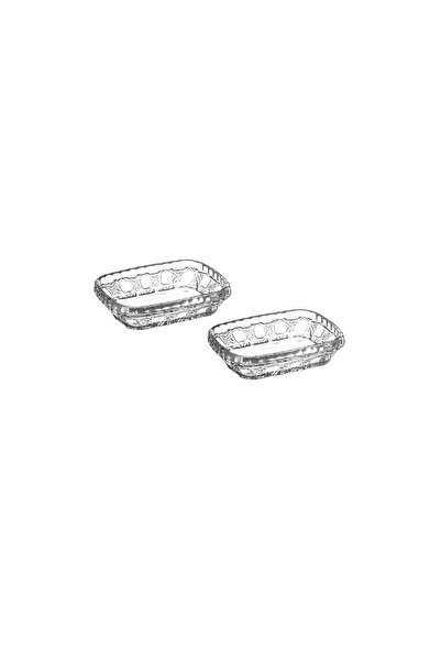 Dania A set of clear glass plates for nuts, sweets, and all kinds of presentations, consisting of 6 plates, size 9*7 cm