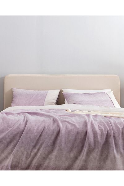 Madame Coco Adelya Bedrucktes Bettbezug-Set, 100 % Baumwolle, Krepp, Einzelbett, Pflaume
