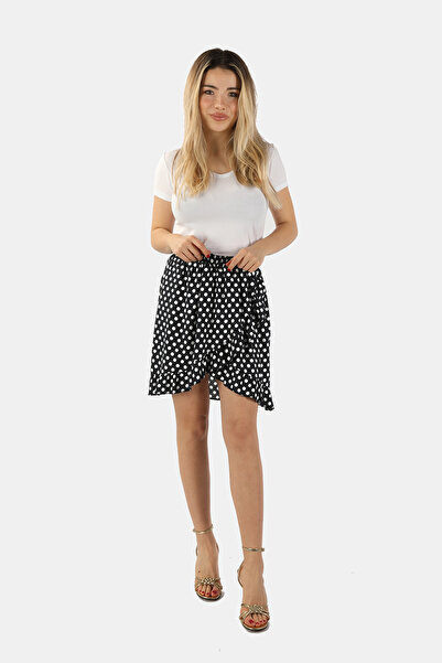 BALİNS Kadın Puantiyeli Lacivert Etek Lacivert-p