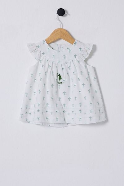 U.S. Polo Assn. Βρεφικό φόρεμα Polo Assn, χρώμα λευκό