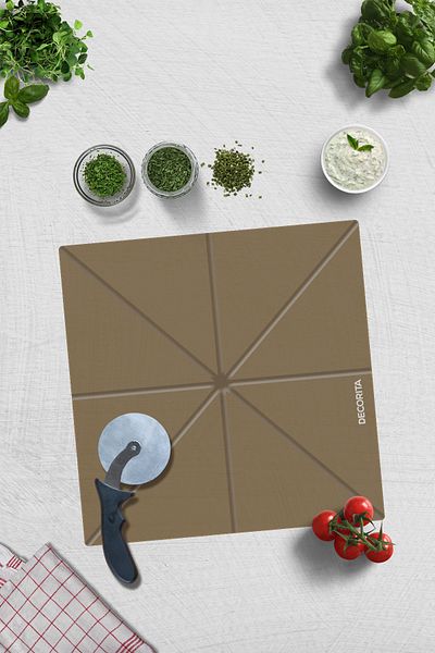 Decorita Pizza Cut Channel Square Presentation Glass |   Bronze Glass |   36cm X 36cm