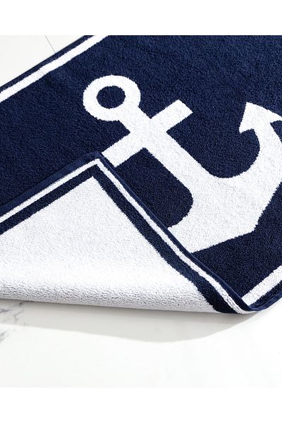 Madame Coco Anchor Fußhandtuch - Marineblau - 50x80 cm