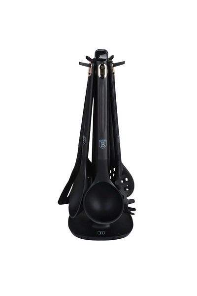 Berlinger Haus Set ustensile de bucatarie 6 buc cu suport Black Rose Collection