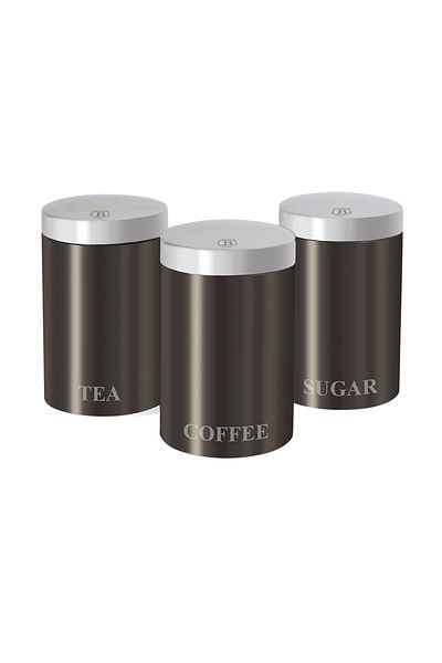 Berlinger Haus Set of 3 Carbon Metallic Line food containers