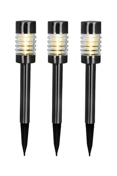 Progarden Lampa solara gradina set 3 buc neagra