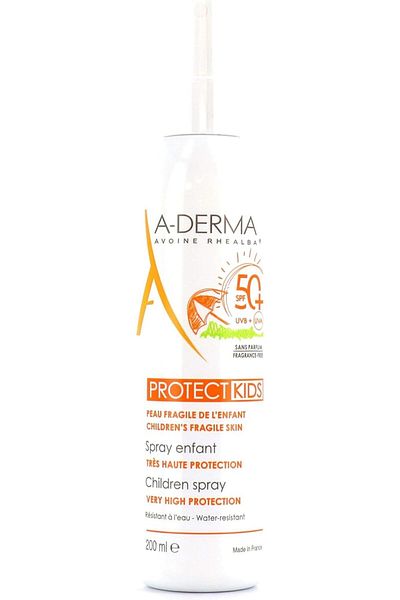 A-DERMA بخاخ حماية الأطفال من أ-ديرما بعامل حماية من الشمس 50+، 200 مل
